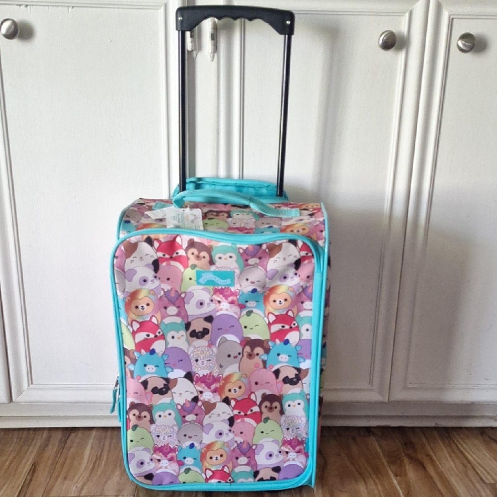 Squishmallows Kids Rolling Suitcase - Multicolor